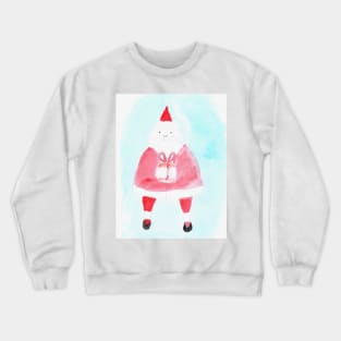 Santa Claus, winter, holiday, holidays, watercolor, gift, happy, joy, illustration Crewneck Sweatshirt